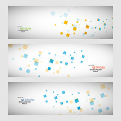 color network connection and dna atom vector image