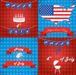 four different backgrounds with objects vector image