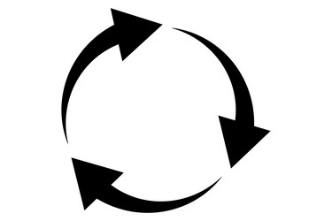recycle arrows loading arrow circular rotation vector image
