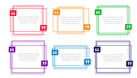 set of testimonial comma frame template for web vector image