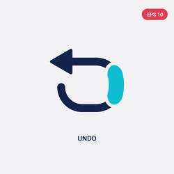 Two color undo icon from geometry concept vector