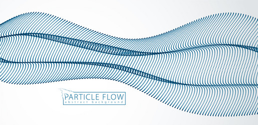 3d particles mesh array wave sound flowing vector image