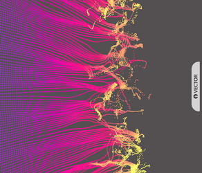 array with dynamic emitted particles textbook vector image