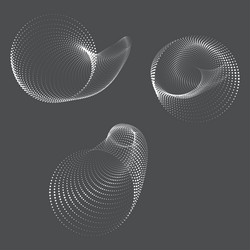 dotted halftone spiral pattern or texture vector image