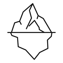 large iceberg floating with hidden part below vector image