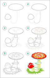 page shows how to learn step by draw vector image