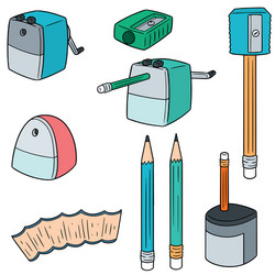 Set of pencil sharpener vector