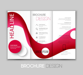 template leaflet design with color lines vector image