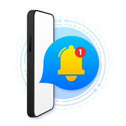 unread notification new message on the smartphone vector image
