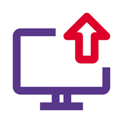 uploading and saving files to the monitor vector image