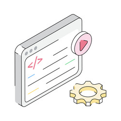 web coding vector image