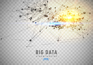 abstract 3d big data visualization tangled vector image
