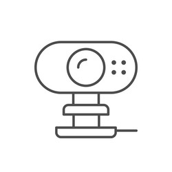 Computer web camera line icon vector