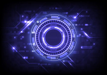 futuristic sci-fi glowing hud user particle vector image