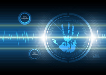 Handprint Technology Scan Background vector image