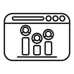 web page showing user engagement with growing bar vector image