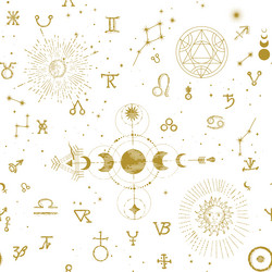 a pattern with an esoteric manuscript vector image