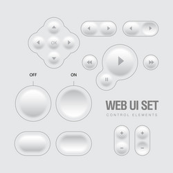 Modern Web UI Elements - Buttons & Controls vector image