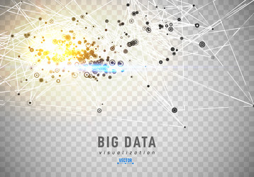 abstract 3d big data visualization tangled vector image