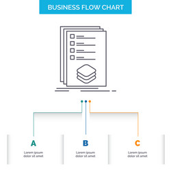 Categories check list listing mark business flow vector