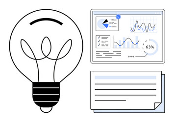 creative idea generation with data visualization vector image