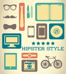 Must have hipster elements Royalty Free Vector Image