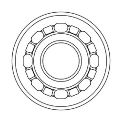 isolated object of auto and part icon set vector image