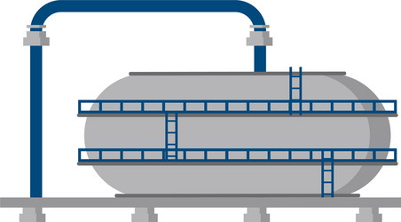 Oil refinery gas factory cartoon vector