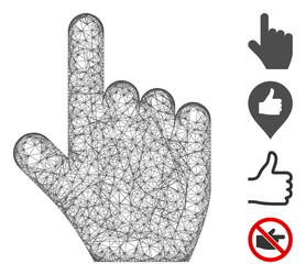 select gesture web mesh vector image