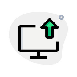 uploading and saving files to the monitor vector image