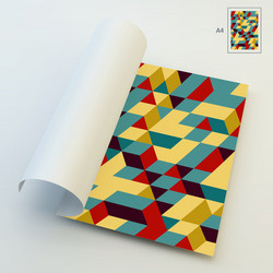 a4 business blank 3d blocks structure background vector image