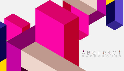 abstract background 3d cubes cubic elements vector image