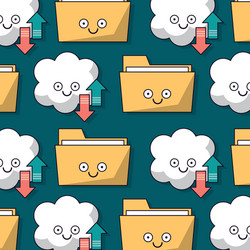 colorful background with pattern of folders vector image