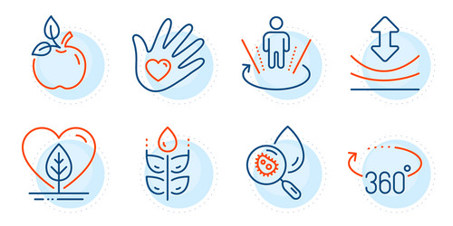 Local grown gluten free and resilience icons set vector