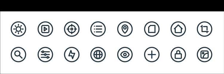 basic ui line icons linear set quality vector image