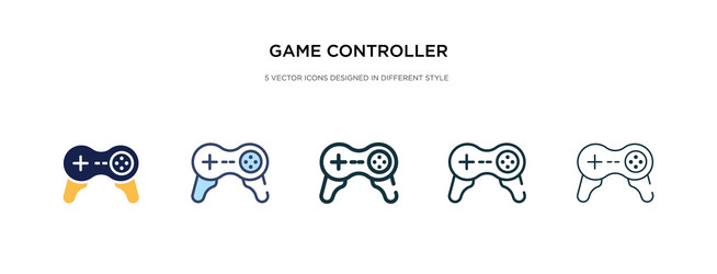 Game controller cross icon in different style vector