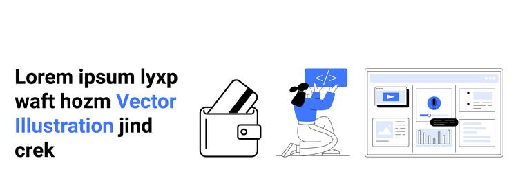modern web development developer coding wallet vector image