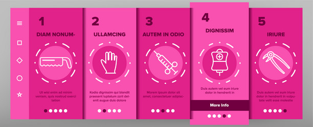 operating instruments onboarding vector image