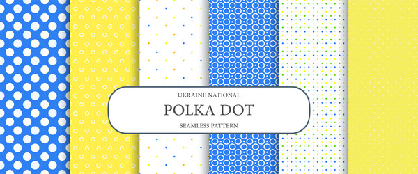 set of seamless patterns with circles vector image