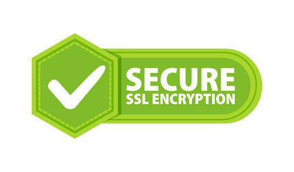 ssl secure https connection badge with a check vector image