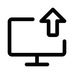 uploading and saving files to the monitor vector image
