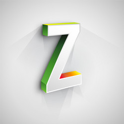 Z 3d colorful circle letter logo icon design Vector Image