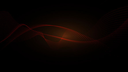 abstract red wave particle technology gradient vector image