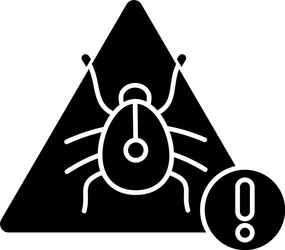 Computer fraud icon simple virus error Royalty Free Vector