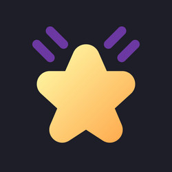 effect flat gradient fill ui icon for dark theme vector image