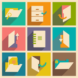 flat with shadow concept and mobile application vector image