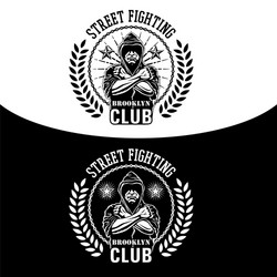 Street Brawl Emblem Vector Image
