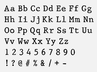 Vintage handwriting font Royalty Free Vector Image