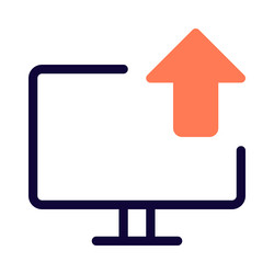 uploading and saving files to the monitor vector image