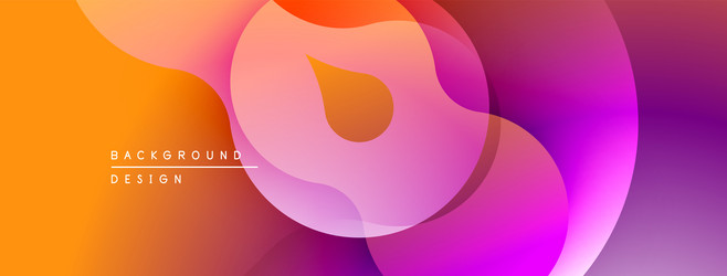 abstract fluid shapes overlap creating vibrant vector image